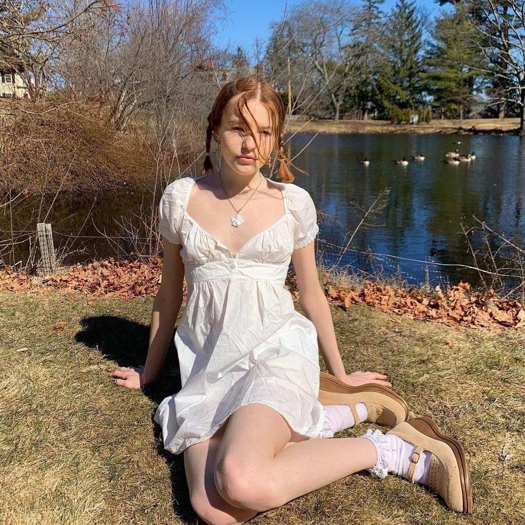 White brandy melville dress 2025