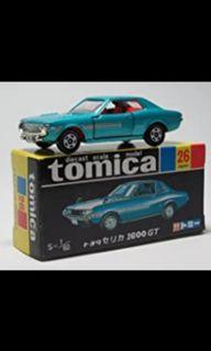 ©️ TOMICA 1.60 #26 Japan Vintage ©1970 Green Toyota Celica 1600 GT 2 door Coupe Die-cast Metal Made In Japan Vintage MIB Working Features Wed SEPTEMBER 14 2022 POSTCARD ONLY