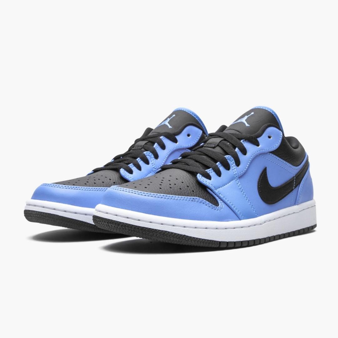 Air Jordan 1 Low University Blue/Black, Luxury, Sneakers u0026 Footwear on  Carousell