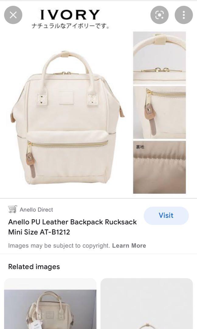 Anello Bags Philippines - 🌿 ANELLO CLASSIC PU LEATHER RUCKSACK 💗 Color:  Ivory White 💯 Authentic 💯 Original 💯 Legit ✨ NOTE: We don't sell fake/knock  offs! ✓ ON HAND STOCK 💋