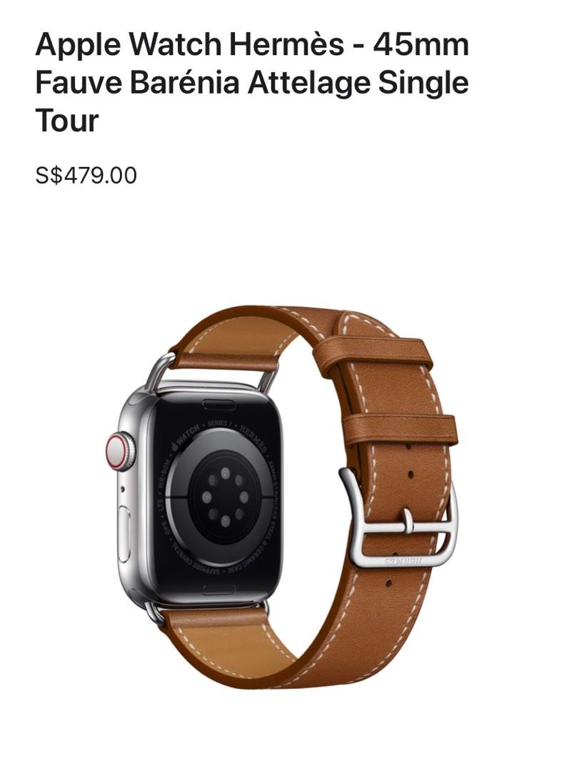 Apple Watch Herm s 45mm Fauve Bar nia Attelage Single Tour