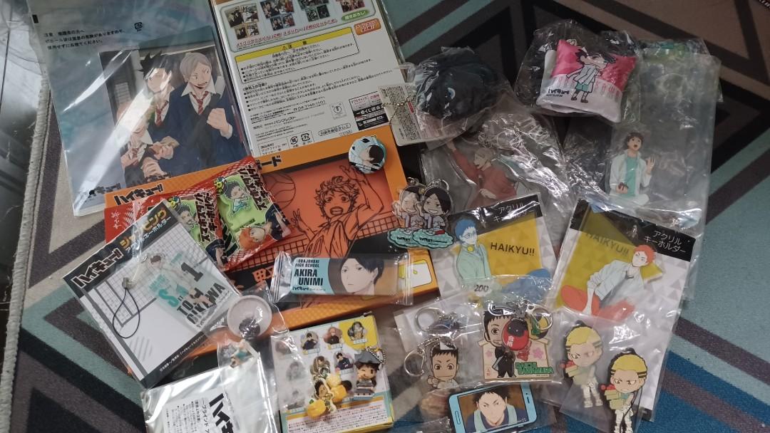 Assorted Haikyu merch (Category: Designer & Blind Box Toys) located in Bulacan. Submitted by tamiyaaa (Listing ID 1184521885, Image 3). Description: Assorted Haikyu merch ❌️ dfx yama/suga, lev acrylic, kags figure ▪️prices on some items are not final ▪️will provide discount and freebies for multiple items bought ▪️dm the pic or name of the item for the price ▪️ggx/sdd/sco.