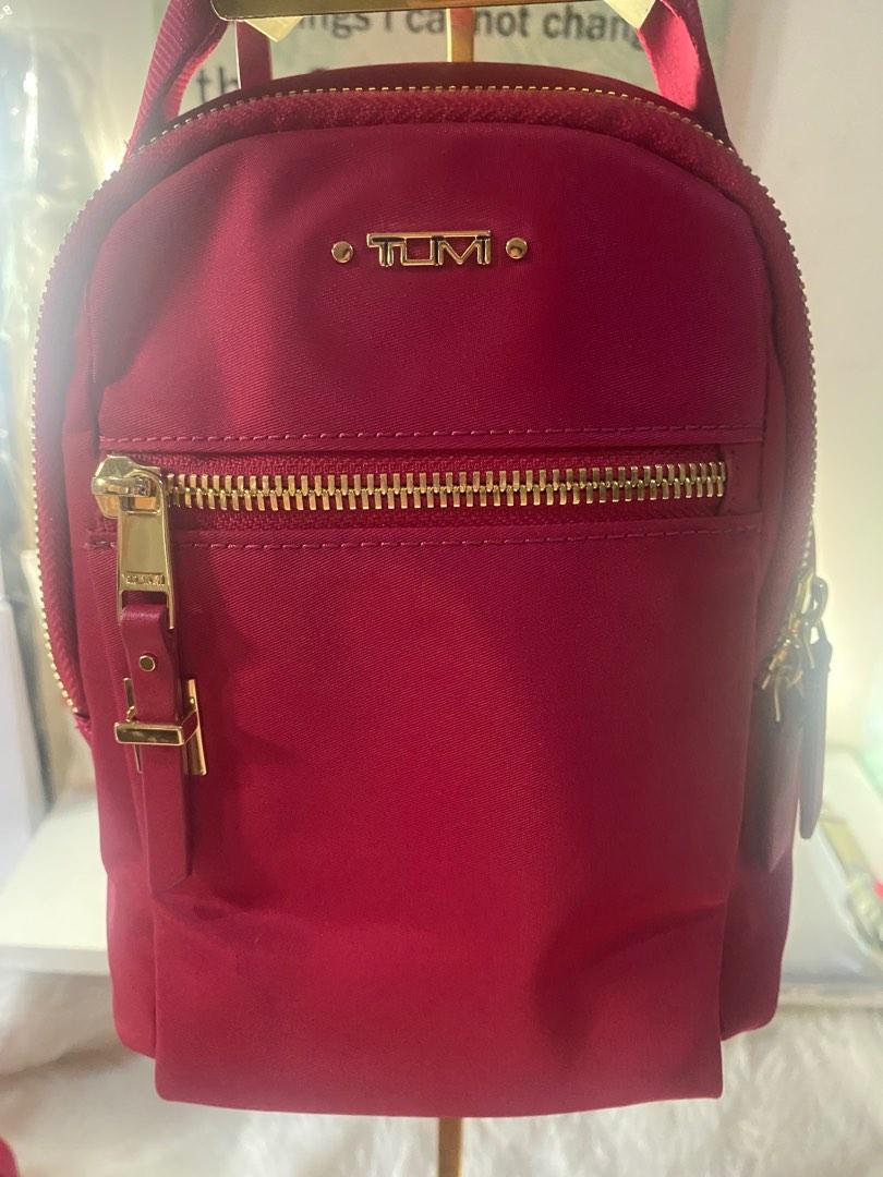 AUTHENTIC TUMI VOYAGEUR SERRA MINI CONVERTIBLE BACKPACK RASPBERRY