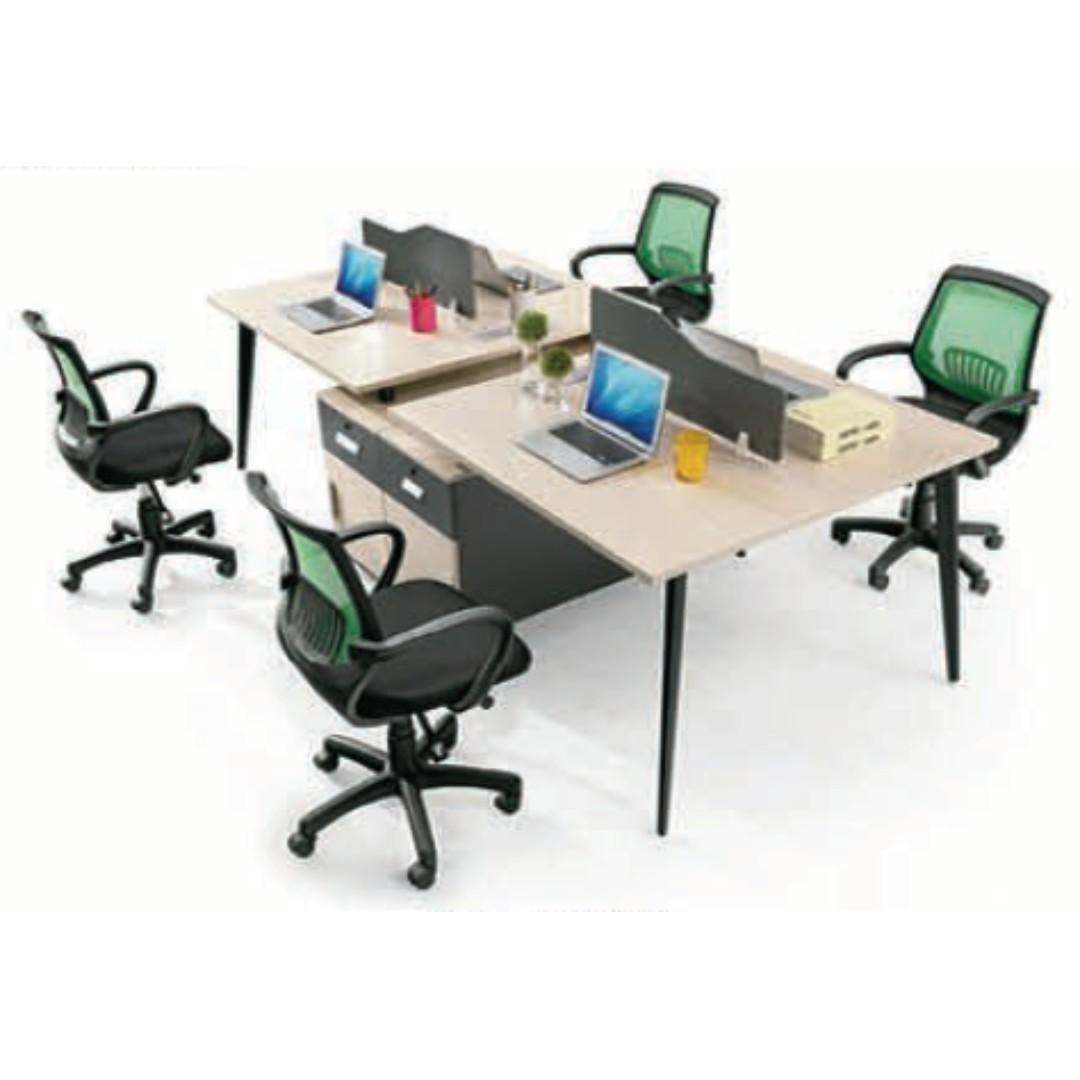 B16 Workstation w Partition, Office Table, System Furniture Cubicle ...