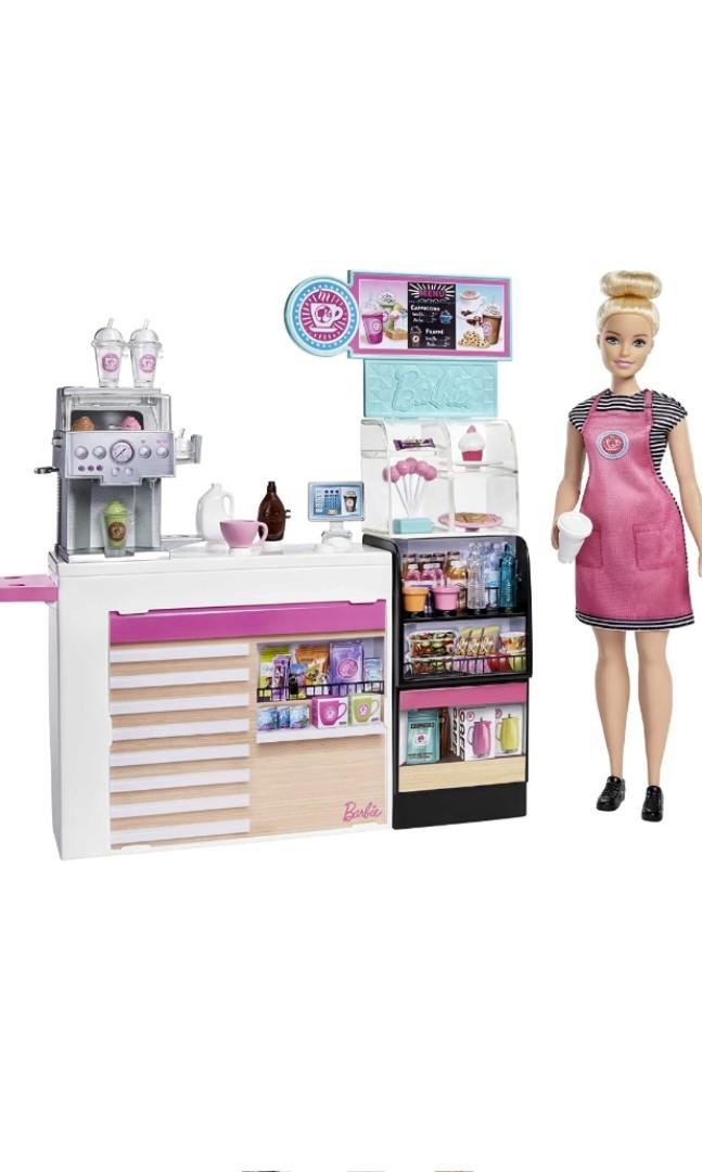Barbie Cafe Set Barbie Cafe Playset Gmw03 Barbie Barbie Coffee