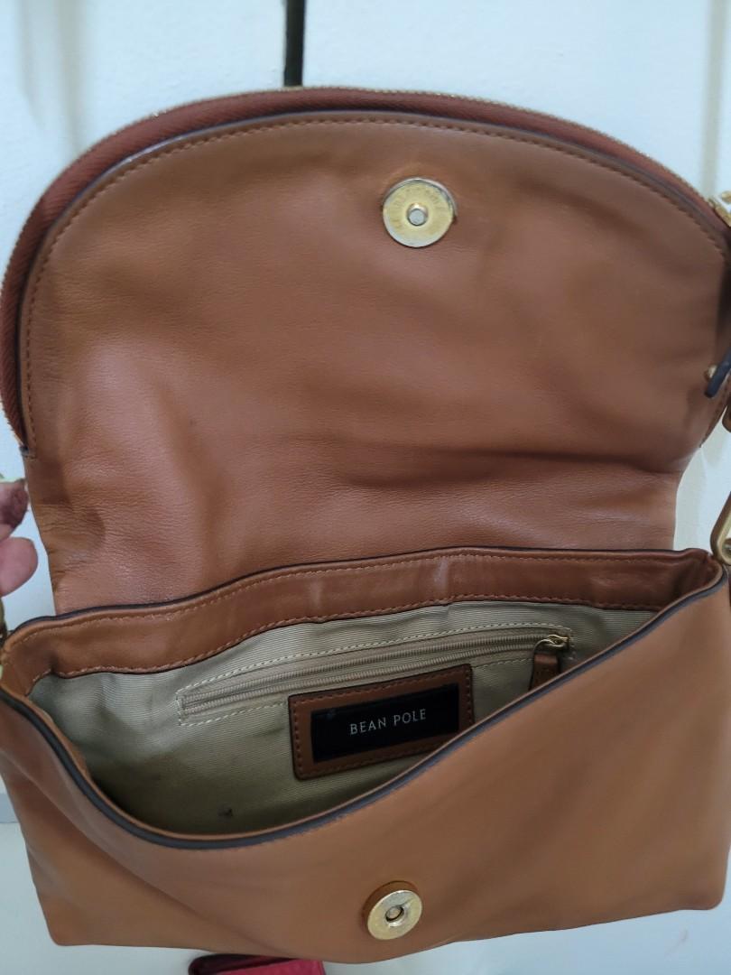 BEANPOLE genuine leather sling crossbody bag 10x6in, Women's Fashion ...