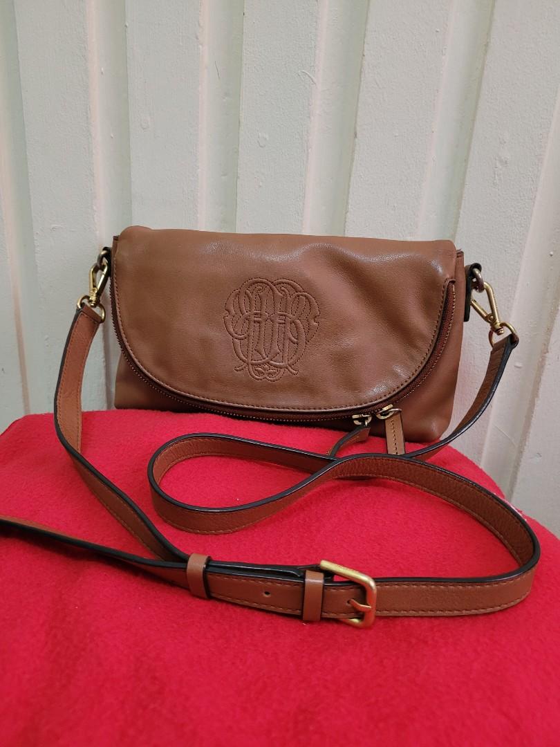 BEANPOLE genuine leather sling crossbody bag 10x6in, Women's Fashion