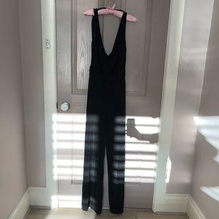 Black stretch sparkling jumpsuit