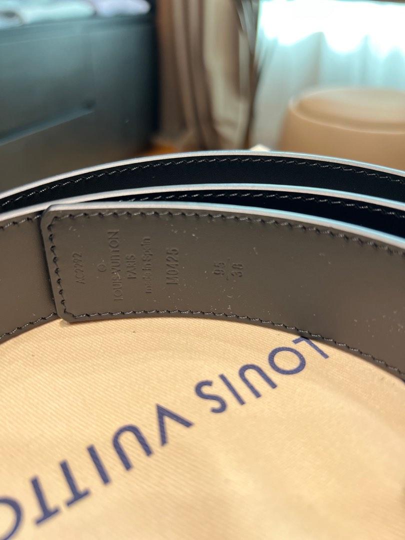 Louis Vuitton LV Aerogram 35mm Reversible Belt Khaki Leather. Size 100 cm