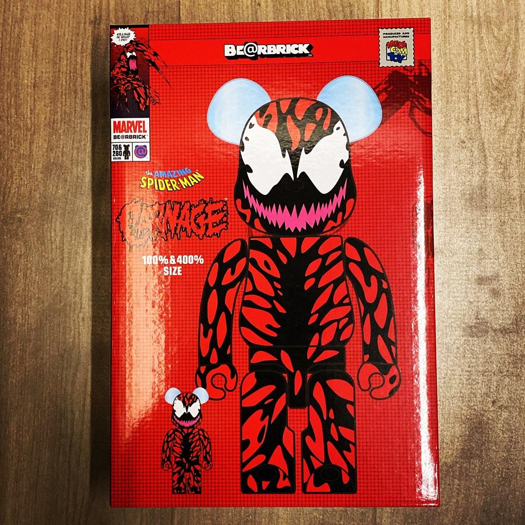 Brand New Be@rBrick Spider-Man Carnage 400% 100%, 興趣及遊戲, 玩具