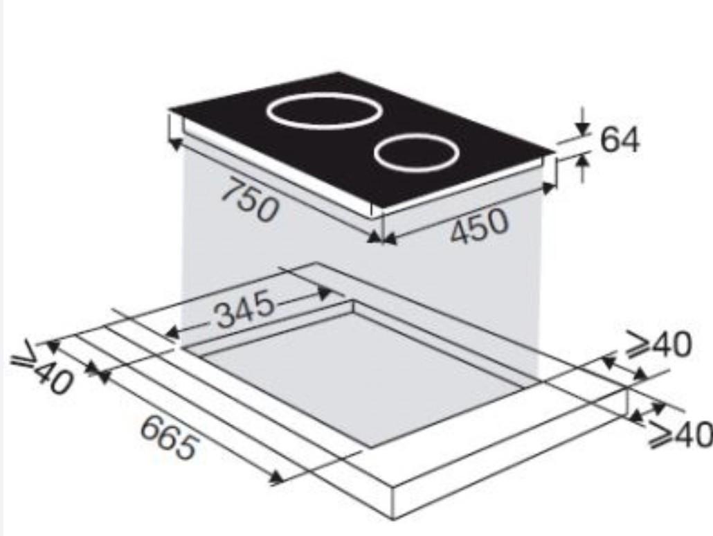 Brandt Induction Hob BPI6230B, TV & Home Appliances, Kitchen Appliances