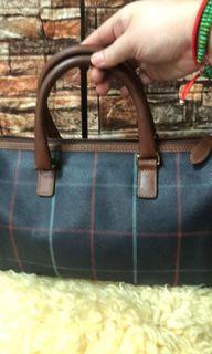英國製Burberry 波士頓包 金標