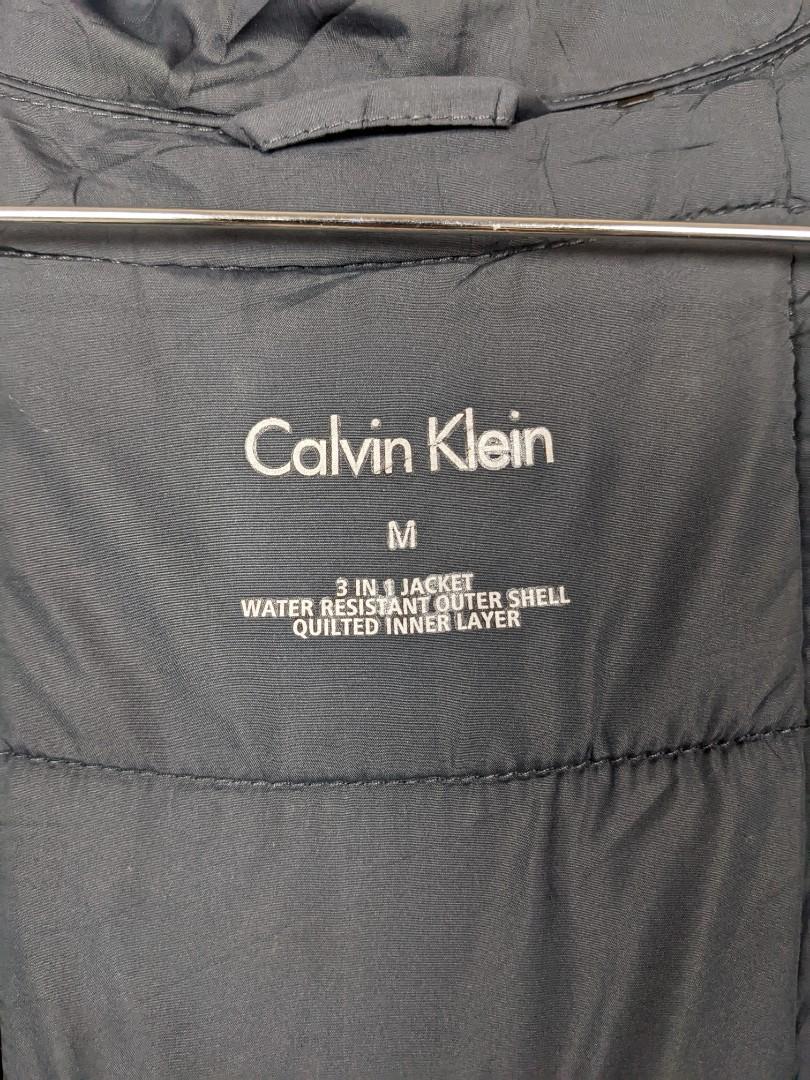 calvin klein 3 in 1 jacket water resistant outer shell
