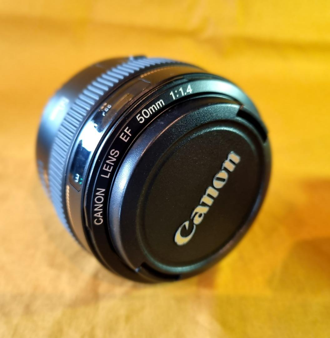 Canon EF 50 f1.4 USM Lens with hood, Photography, Cameras on Carousell