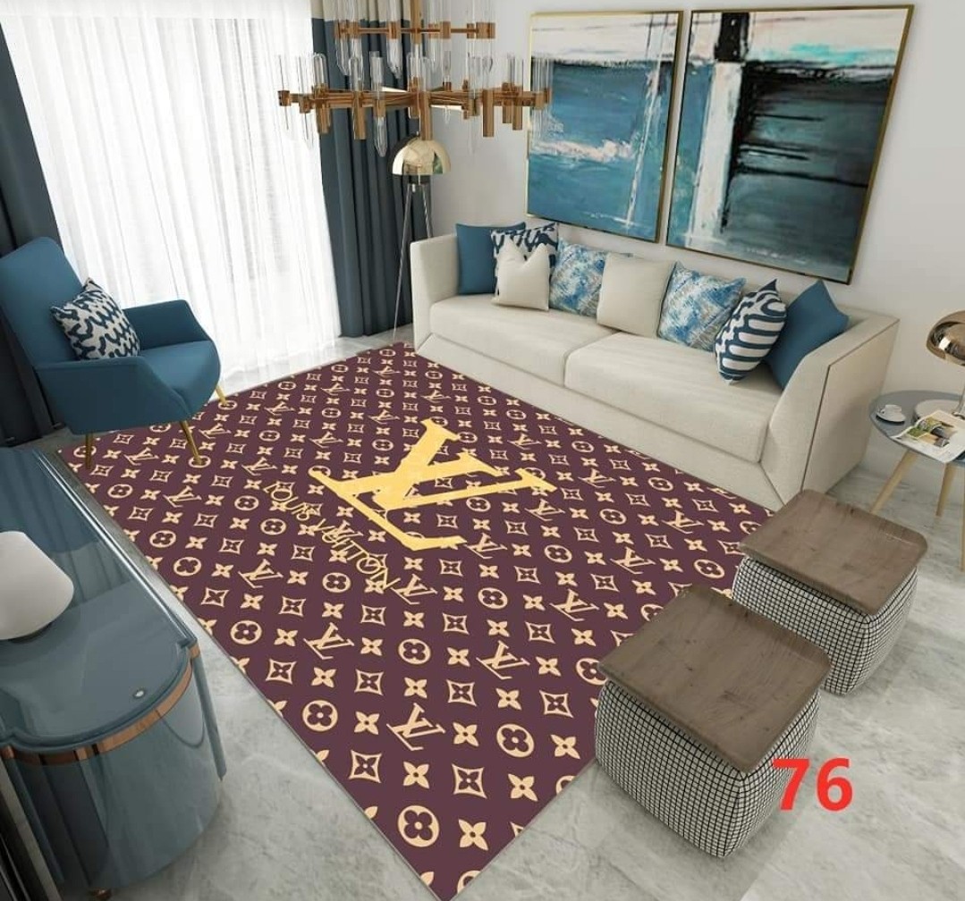 Lv black monogram Carpet, Furniture & Home Living, Home Decor, Carpets,  Mats & Flooring on Carousell