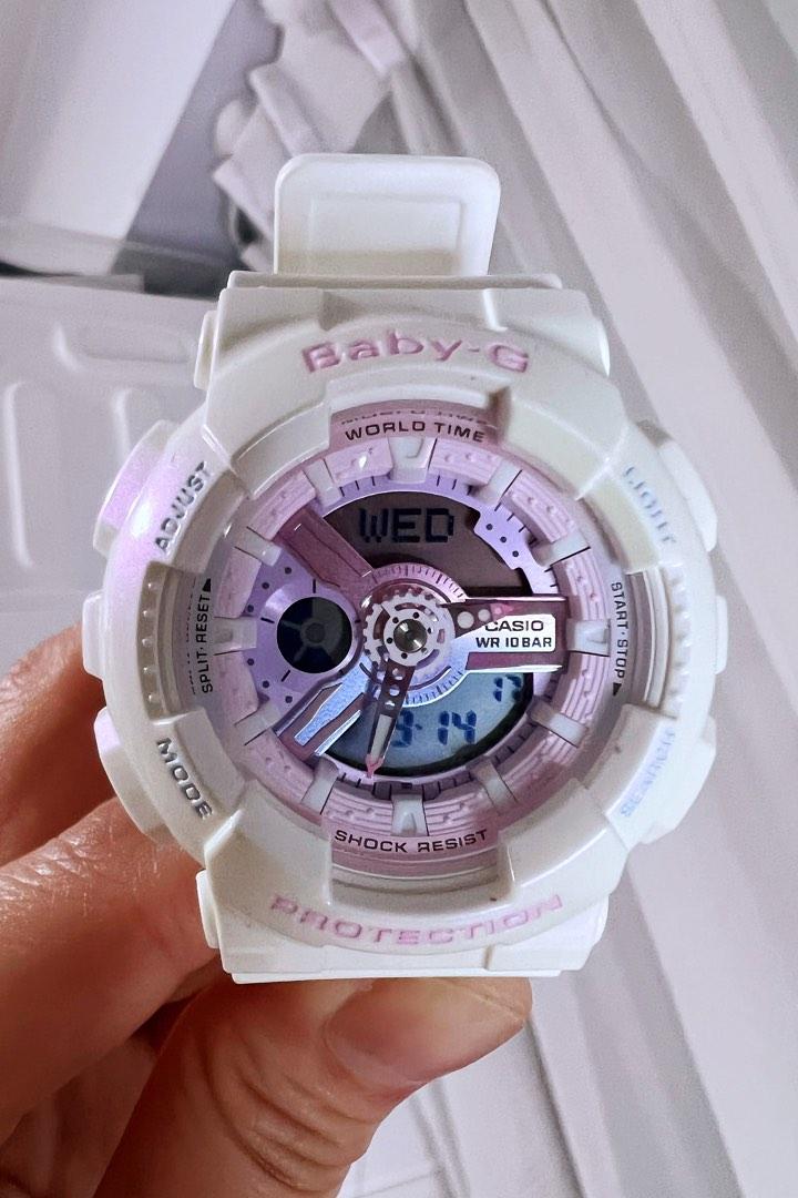 Casio Baby G White Resin Band Mermaid Iridescent Series Model no