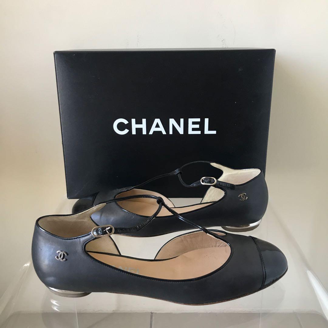 Chanel t bar shoes clearance
