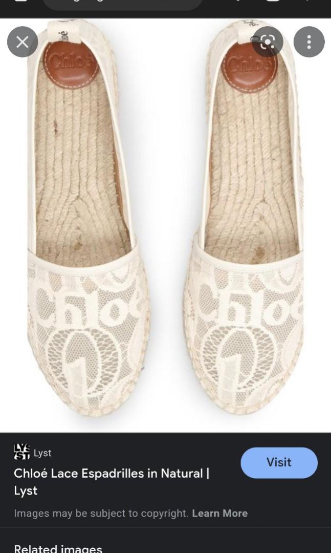 Chloe lace woody espadrilles