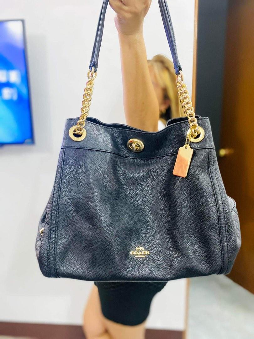 Coach pebble leather hallie shoulder 2025 bag