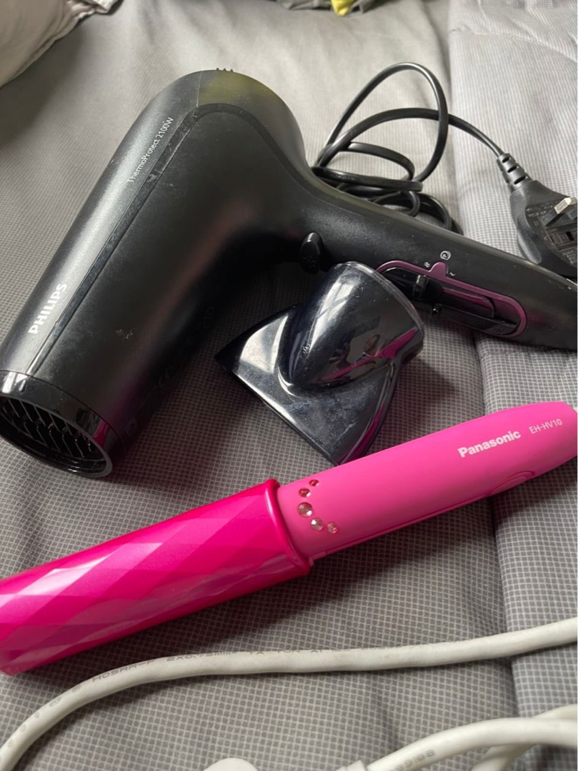 Panasonic hair dryer outlet and straightener combo