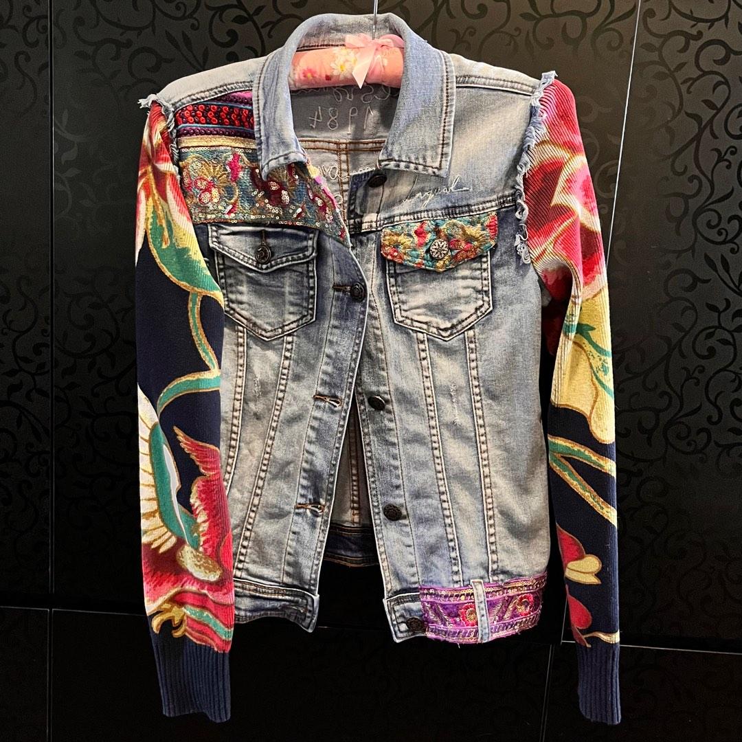Desigual Blue Cotton Denim Jacket