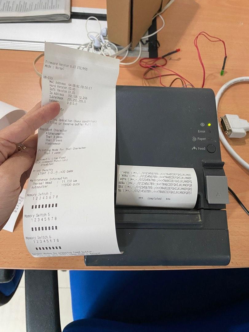 Epson POS TMT82 thermal Receipt printe, Computers & Tech, Office