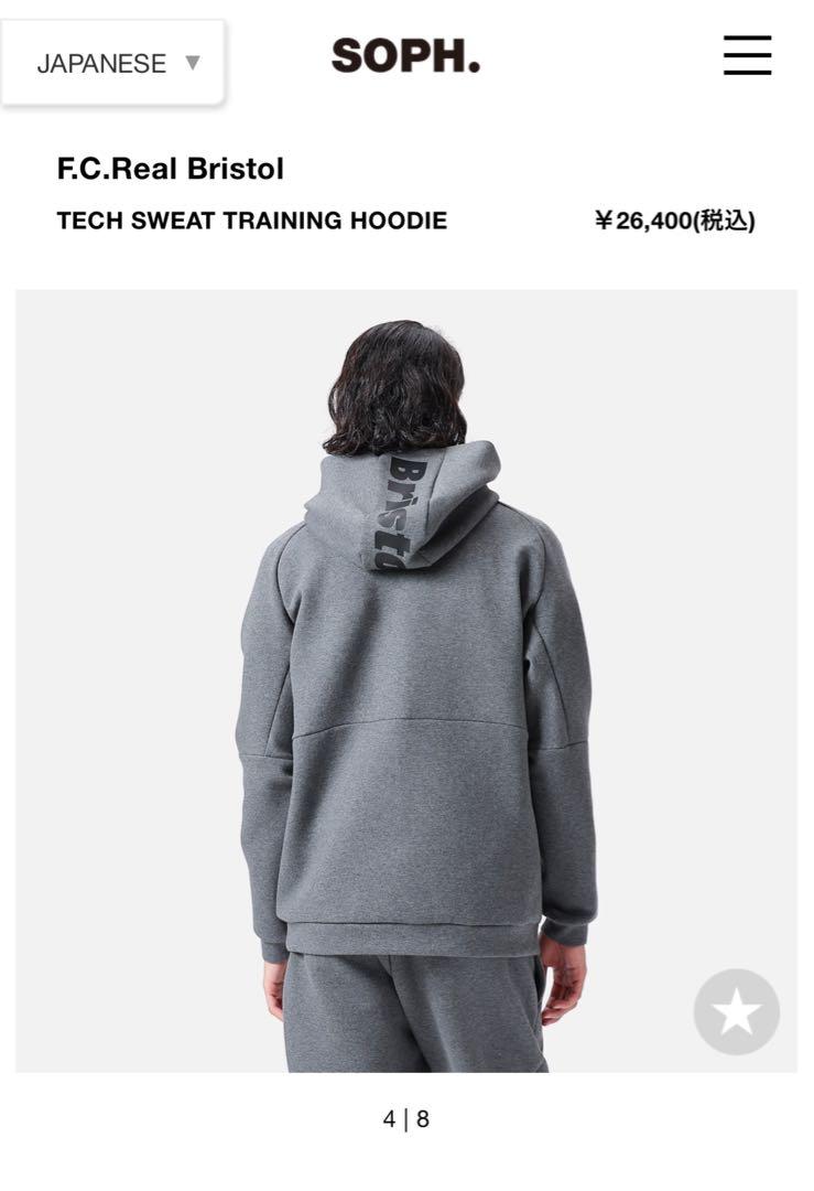 F.C.Real Bristol TECH SWEAT TRAINING HOODIE, 男裝, 運動服裝- Carousell