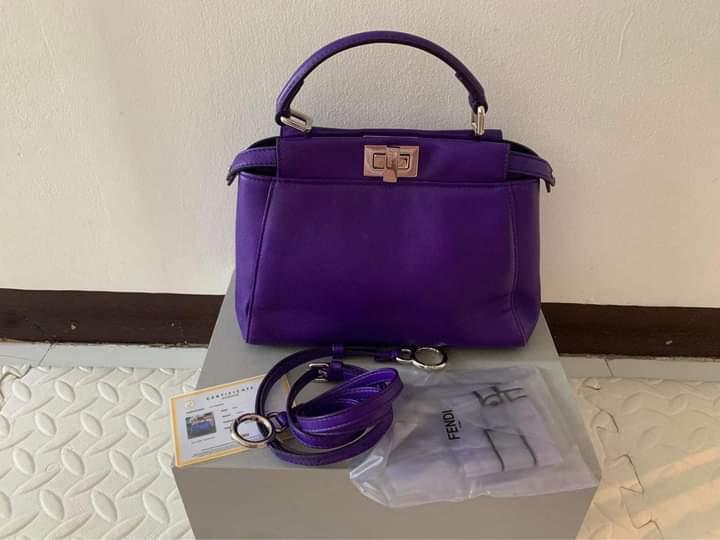 Fendi Peakaboo Mini Lambskin Leather (Category: Luxury Bags & Wallets) located in Manila. Submitted by bagislifeshop (Listing ID 1184551667, Image 1). Description: Add a little POP to your OOTD!!! 🌸🌸🌸 Sooo Pretty 😍😍😍 On Hand In PH 🇵🇭 100% Authentic Fendi Peekaboo Mini Lambskin Leather Condition: 9/10 Comes with Standard Dustbag, Strap, Raincoat and Entrupy Cert.