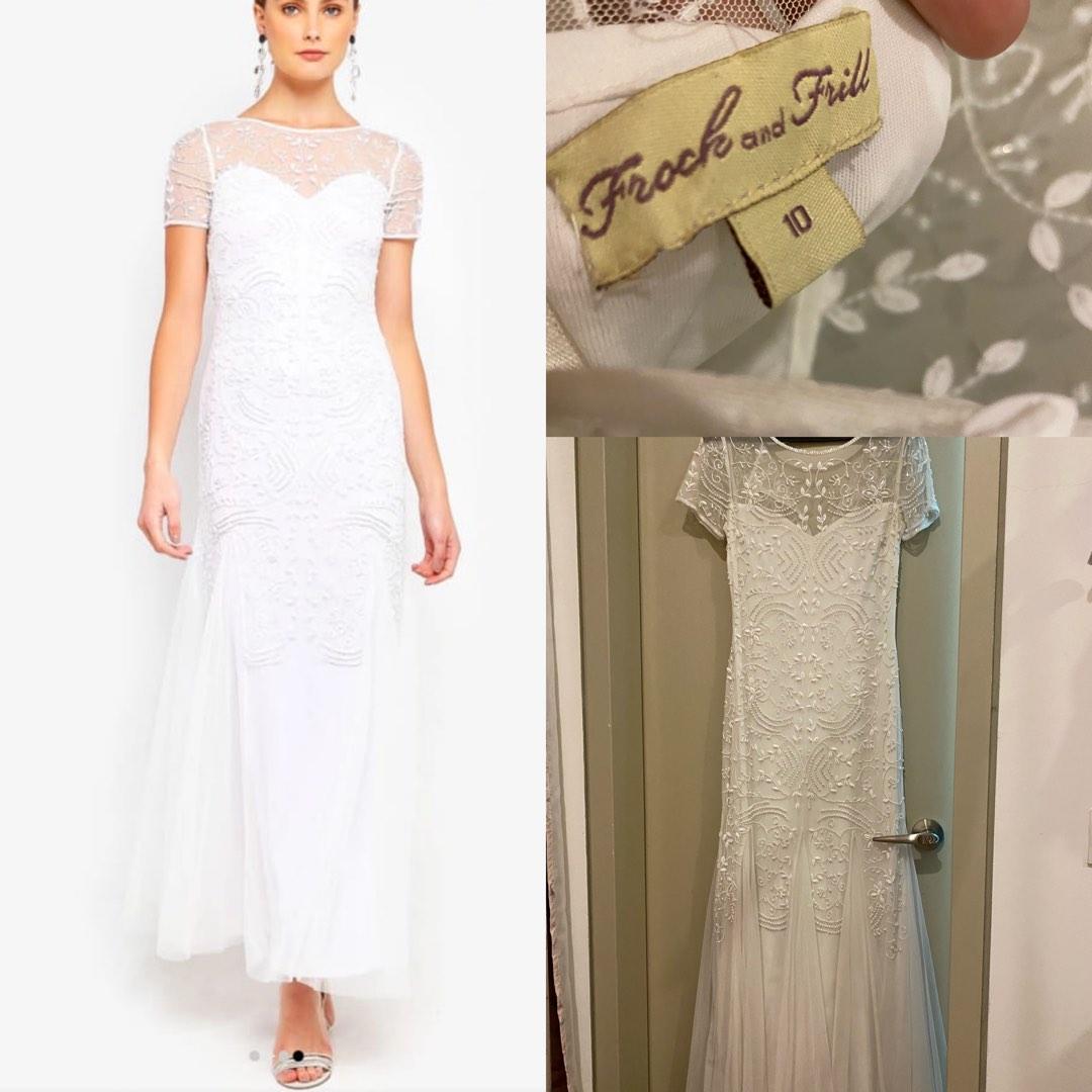 Frock and frill top white dress