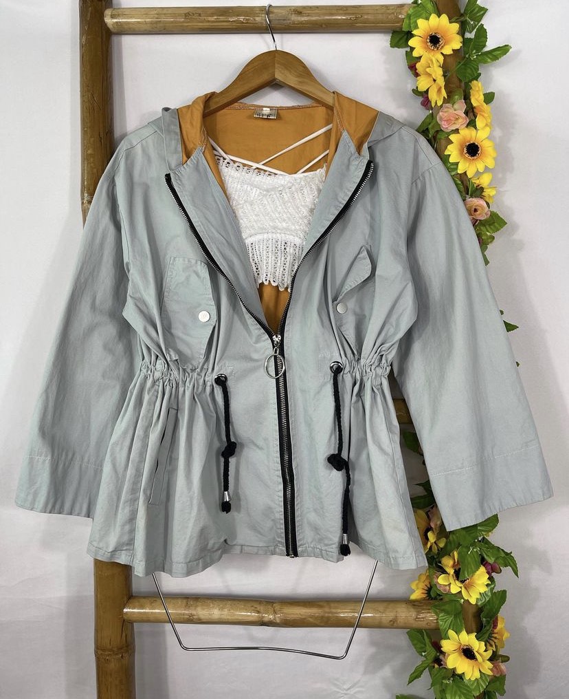Grey Short Parka Jacket main image 0