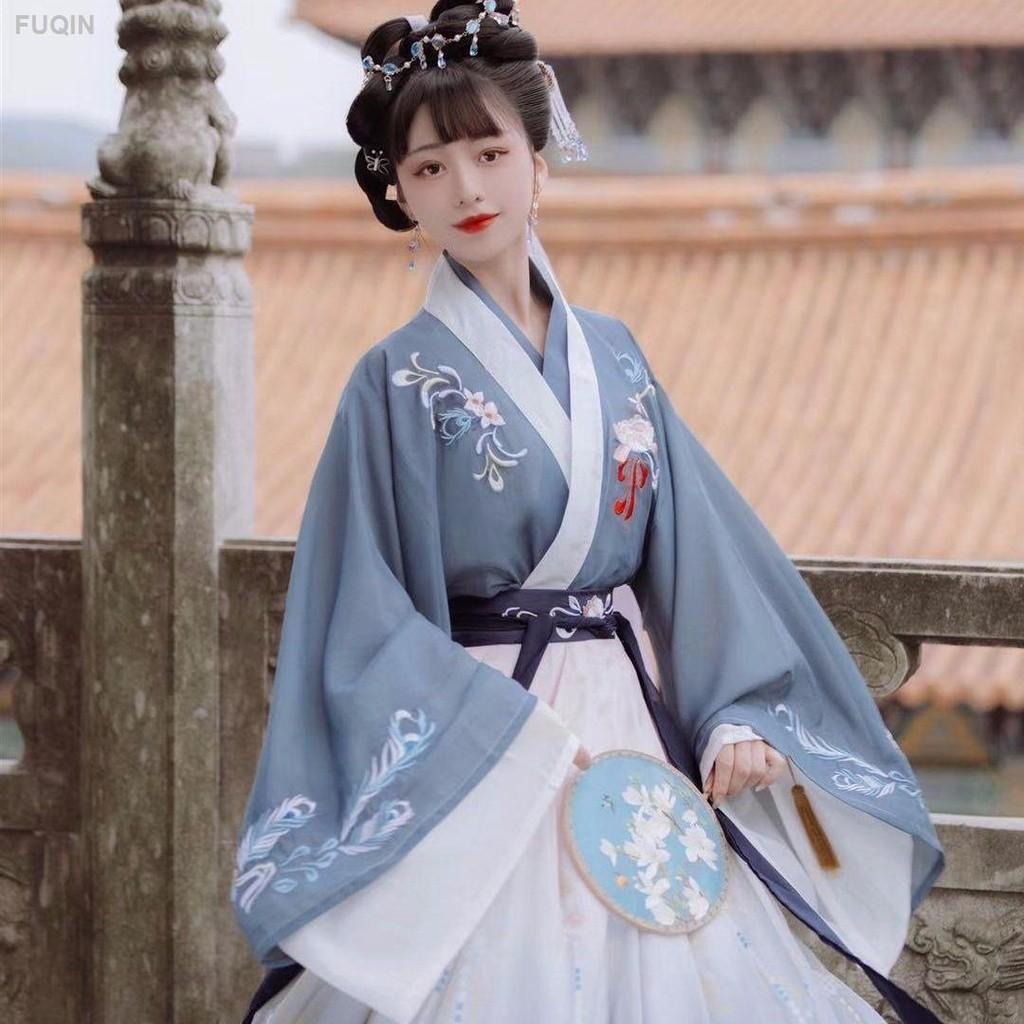Hanfu in Powder Blue and Gradient Pink and Blue, Women's Fashion, Dresses &  Sets, Traditional & Ethnic wear on Carousell