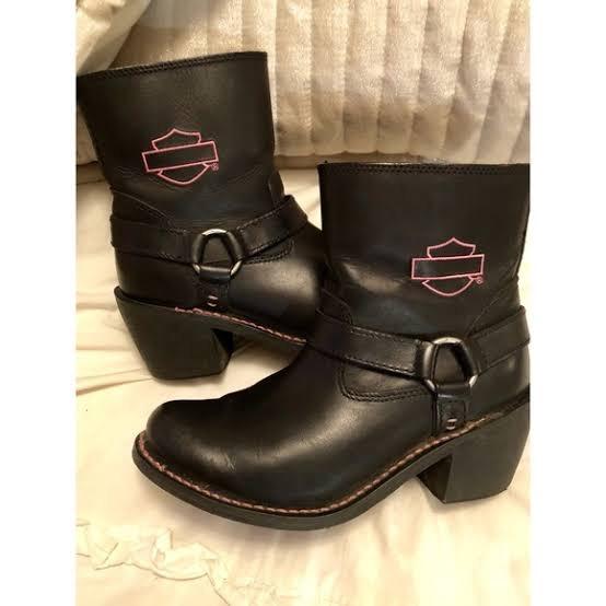 Pink harley shop davidson boots