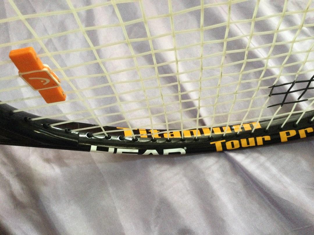 HEAD TOUR PRO TITANIUM TENNIS RACKET 4 1/4 WITH CASE , Sports Equipment ...