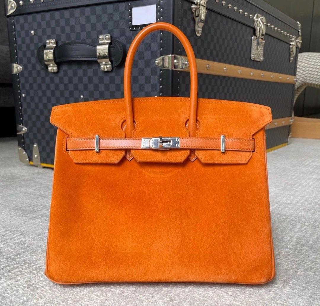 Luxury Maison Ltd. - Excellent condition birkin 25 orange suede