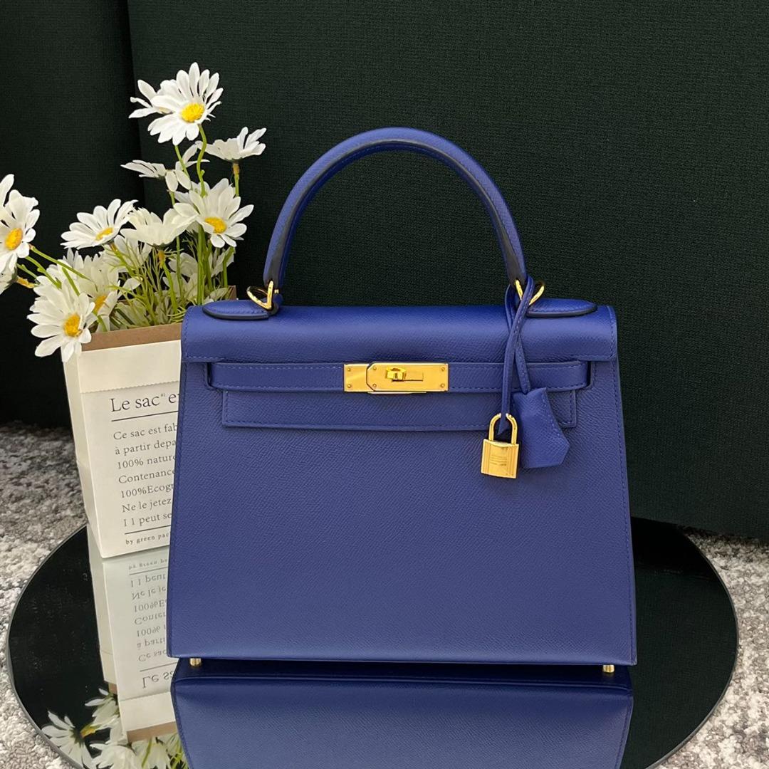 Hermès Kelly Sellier 28 Turquoise - Swift Leather PHW