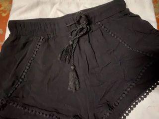 H&M BLACK TASSEL GYPSY BOHO SHORTS