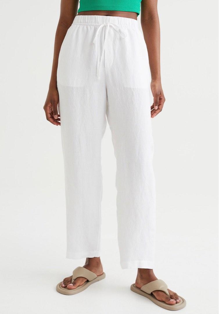 H&m white deals linen pants