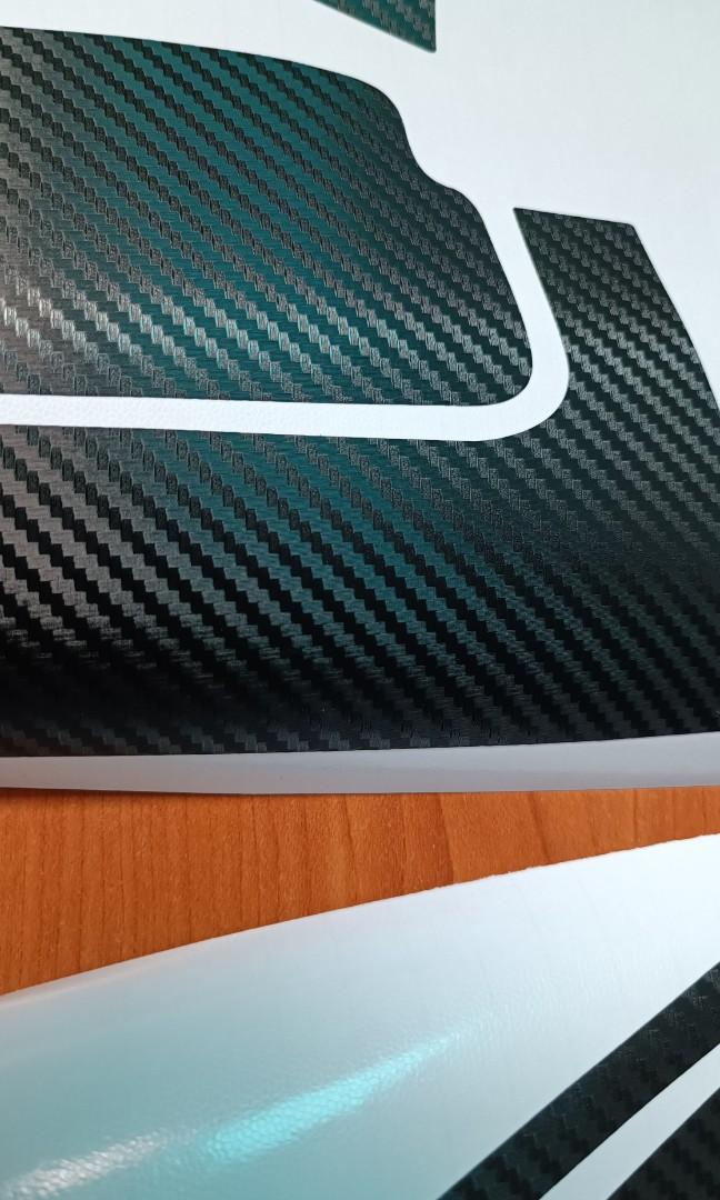 Honda vezel, Hrv carbon 4 piece door bowl die cut n door pillar vinyl sticker, Car Accessories