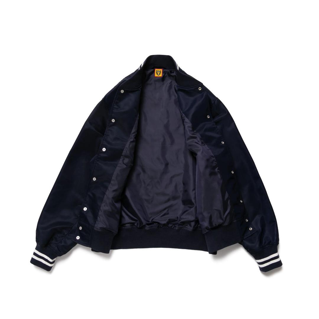 現貨】HUMAN MADE NYLON STADIUM JACKET (NAVY) (XL), 男裝, 外套及