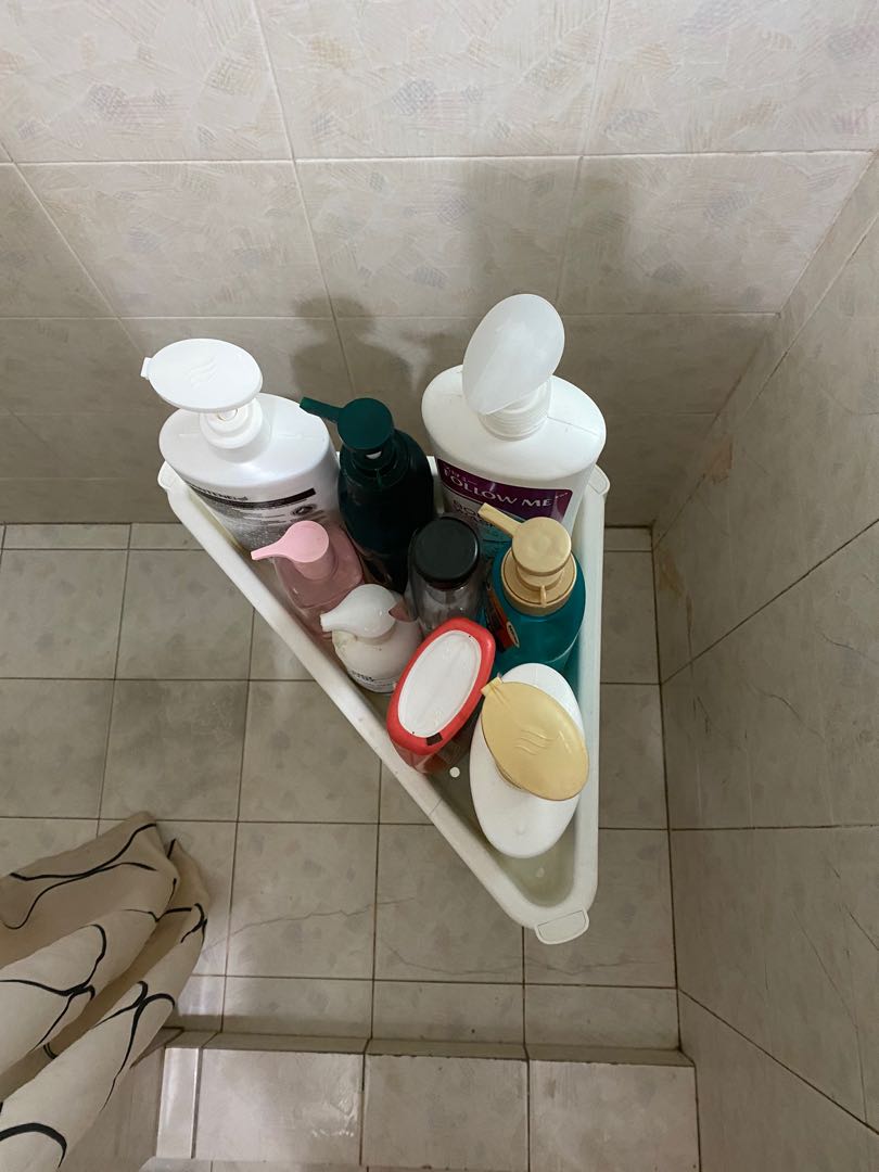 ikea VESKEN bathroom 3 tier storage corner shelf, Furniture & Home ...