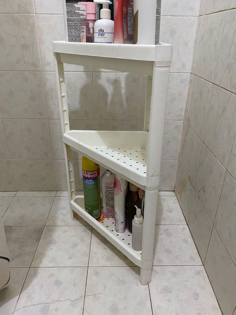 ikea VESKEN bathroom 3 tier storage corner shelf, Furniture & Home