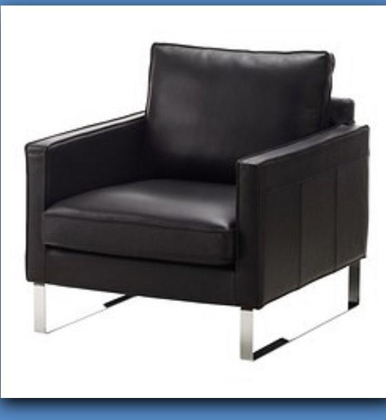 IKEA Mellby leather chair, Furniture & Home Living, Furniture, Chairs
