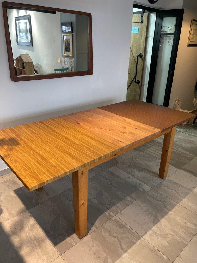IKEA Solid Wood Extendable Dining Table, Furniture & Home Living