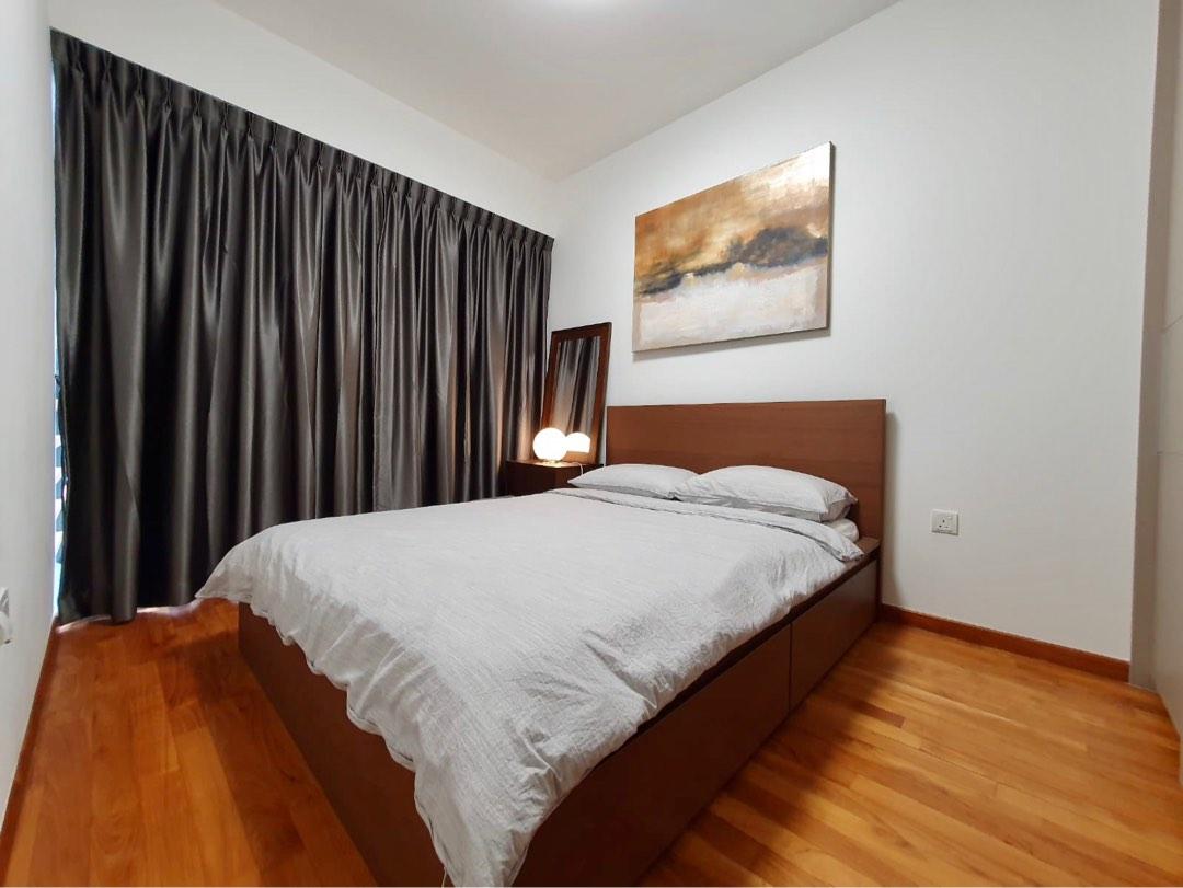 IKEA Malm storage bed + optional mattress Queen size, Furniture