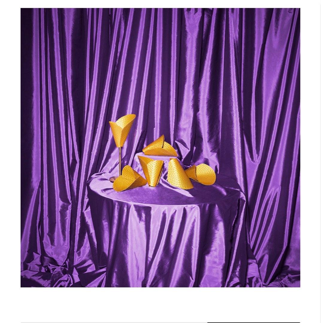 Karismatisk IKEA design collab gold lamp shade, Furniture & Home Living