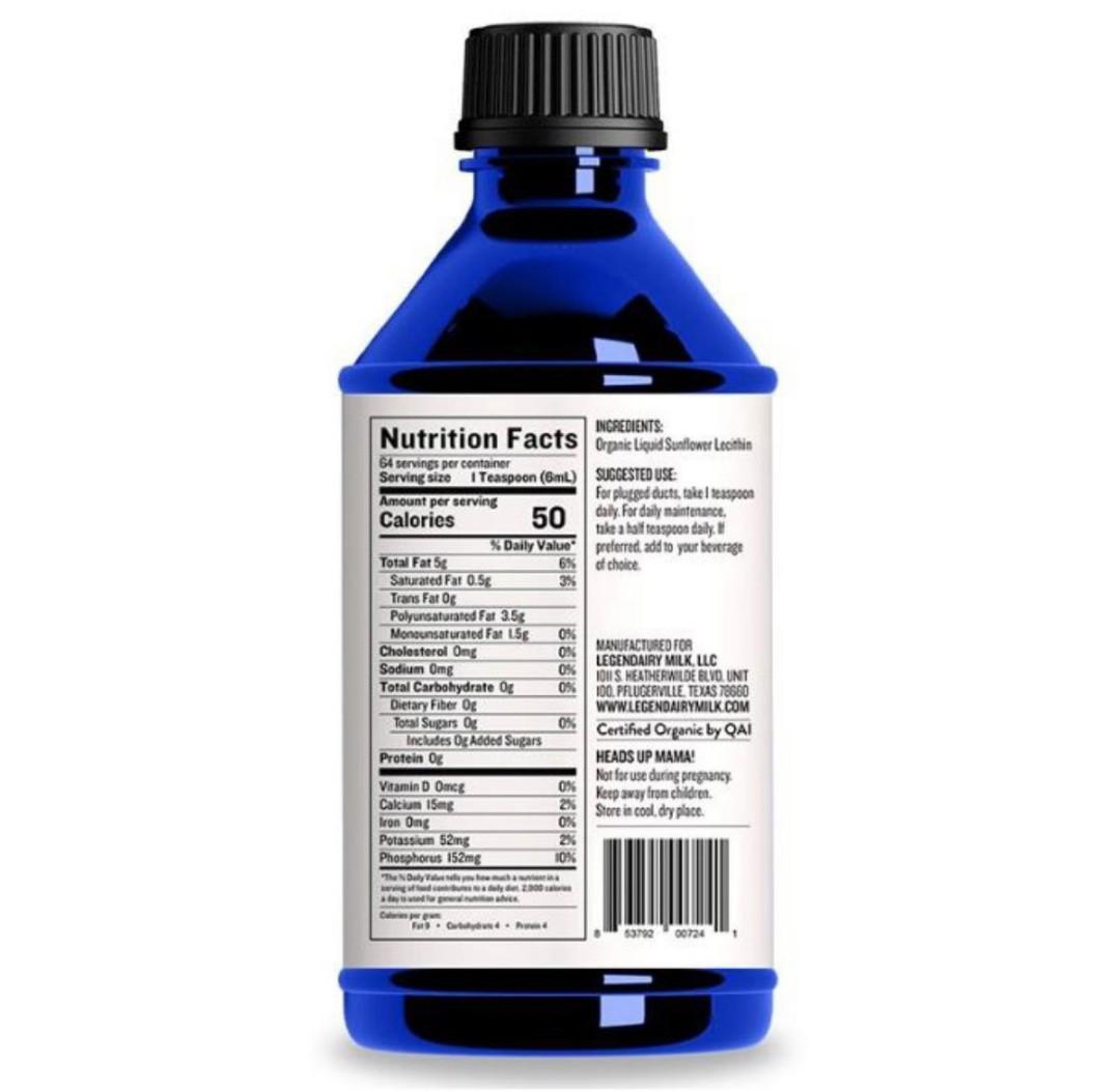 Legendairy Milk Liquid Sunflower Lecithin (Halal), Babies & Kids