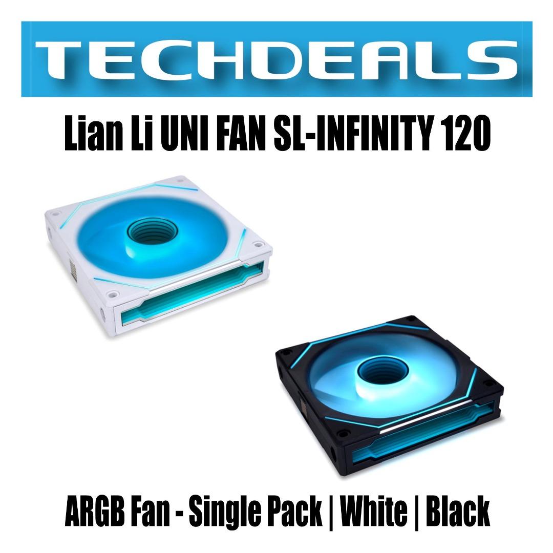  Lian Li UNI Fan SL-INF 120 RGB Infinity Mirror ARGB Fan 120mm  White 3-Pack Controller : Electronics
