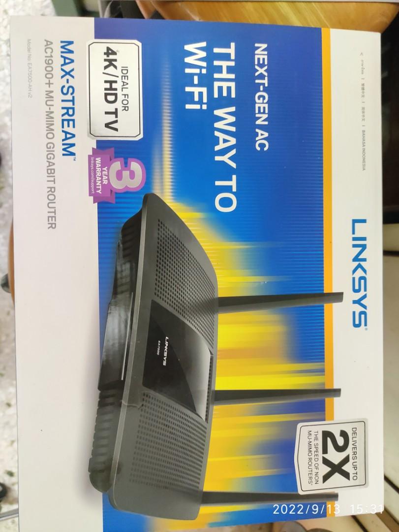 Samsung 7500 Router LINKSYS EA7500-AH v2 Router, Computers & Tech, Parts & Accessories ...