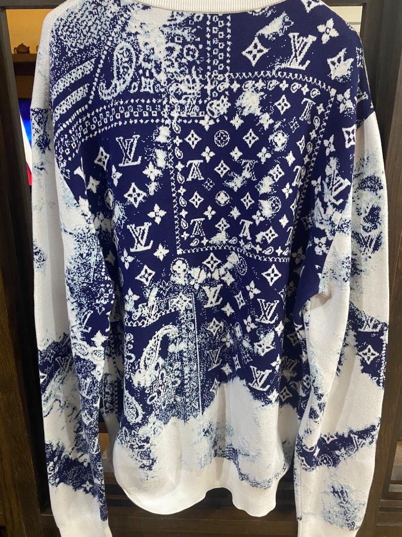 Louis Vuitton Blue Monogram Bandana Sweater – Savonches