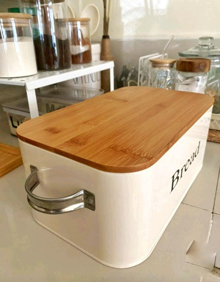 Metal Bread Box Container, Furniture & Home Living, Home Improvement ...